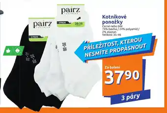 Action Kotníkové ponožky 3 páry nabídka