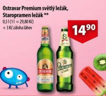CBA Ostravar Premium světlý ležák 0,5 l nabídka