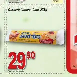 Lidl Čerstvé listové těsto nabídka