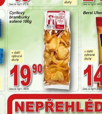 Lidl Cyrilovy brambůrky solené nabídka