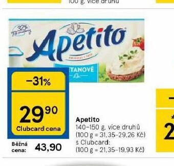 Tesco Apetito nabídka