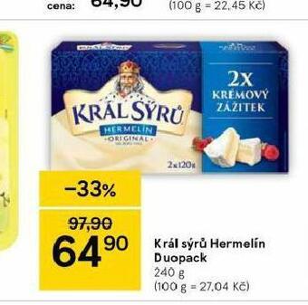 Tesco Král sýrů hermelín nabídka