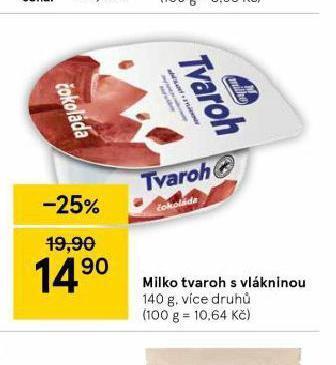 Tesco Milko tvaroh s vlákninou nabídka