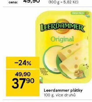 Tesco Leerdammer plátky nabídka