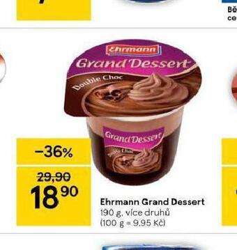 Tesco Ehrmann grand dessert nabídka