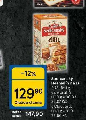 Tesco Sedlčanský hermelín na gril nabídka