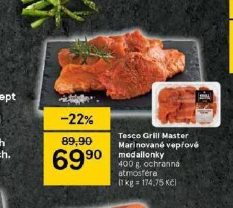 Tesco Tesco grill master marinované vepřové medailonky nabídka