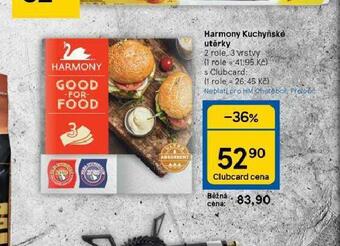 Tesco Harmony kuchyňské utěrky nabídka