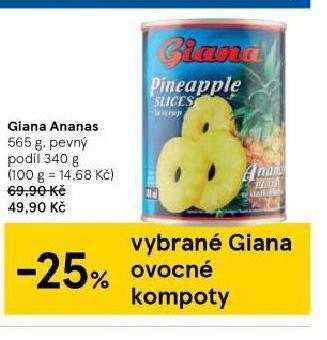 Tesco Giana ananas nabídka