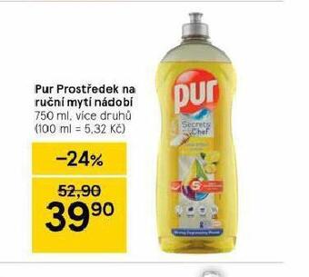 Tesco Pur prostředek na mytí nádobí nabídka