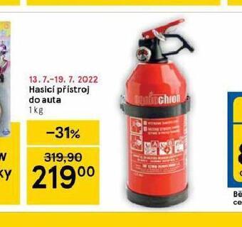 Tesco Hasicí přístroj do auta nabídka