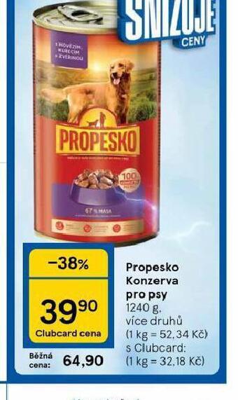 Tesco Propesko konzerva pro psy nabídka