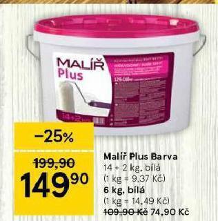 Tesco Malíř plus barva nabídka