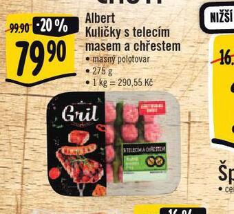 Jip Albert kuličky s telecím masem a chřestem nabídka