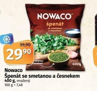 Coop Nowaco Špenát se smetanou a česnekem 400 g nabídka