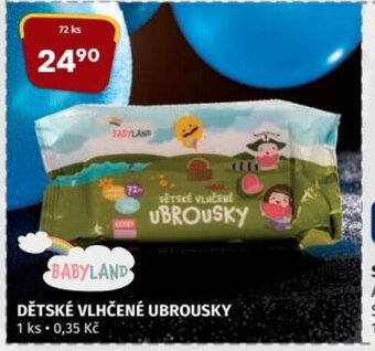 Dětské vlhčené ubrousky 72 ks