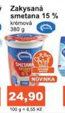 Coop Zakysaná smetana 15% 380 g nabídka