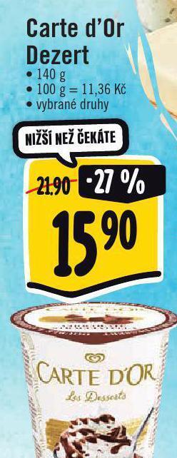 Jip Carte d´or dezert nabídka