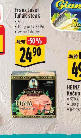 Jip Franz josef tuňák steak nabídka