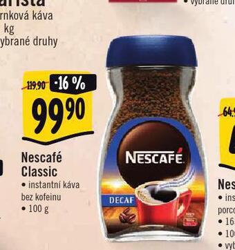 Jip Nescafé classic instantní káva nabídka