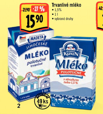 Albert Trvanlivé mléko 1 l nabídka