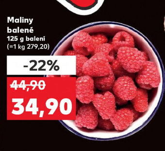 Kaufland Maliny balené 125 g nabídka