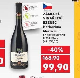 Kaufland Zámecké vinařství bzenec herbaricum moravicum nabídka
