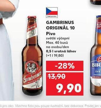 Kaufland Pivo gambrinus originál 10 nabídka