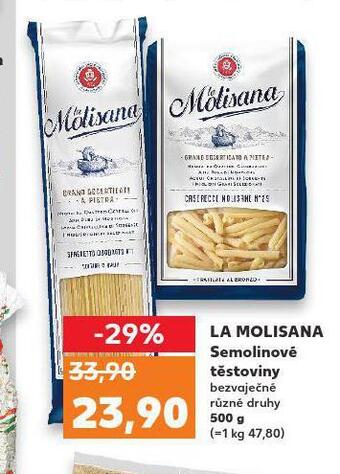 Kaufland La molisana semolinové těstoviny nabídka