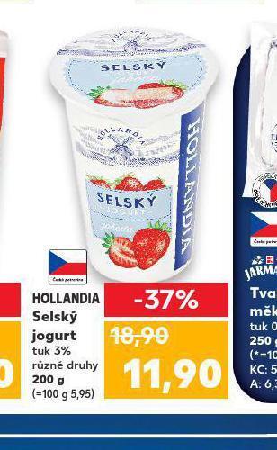Kaufland Hollandia selský jogurt nabídka