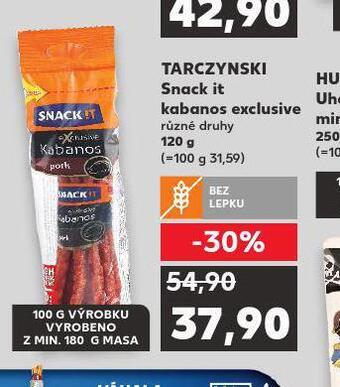 Kaufland Tyrcynski snack it kabanos exclusive nabídka