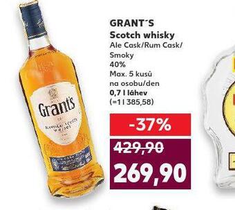 Kaufland Grant´s scotch whisky nabídka