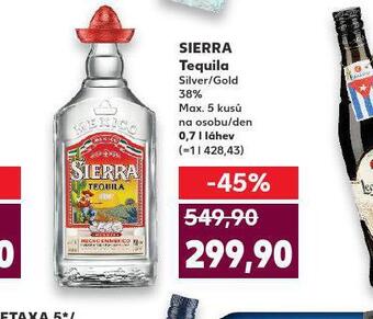 Kaufland Sierra tequila nabídka