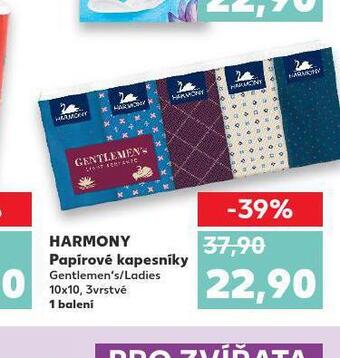 Kaufland Harmony papírové kapesníky nabídka