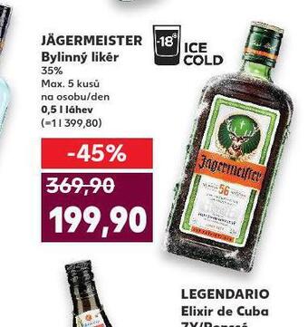 Kaufland Jägermeister bylinný likér nabídka