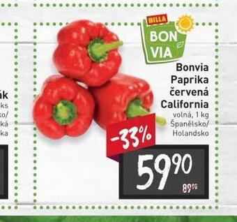 Billa Paprika červená nabídka