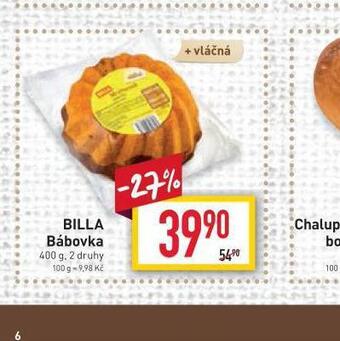 Billa Billa bábovka nabídka