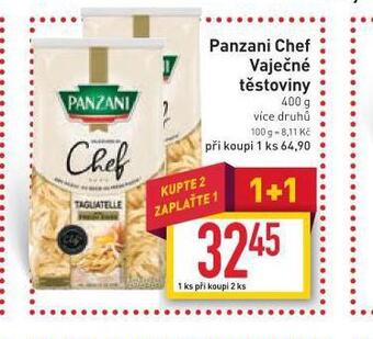 Billa Panzani chef vaječné těstoviny nabídka