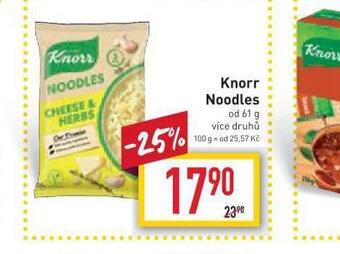 Billa Knorr noodles nabídka