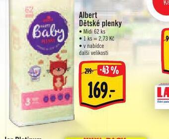 Albert Albert dětské plenky nabídka