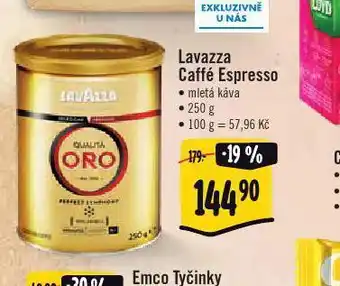 Albert Lavazza caffé espresso mletá káva nabídka