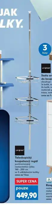 Kaufland Teleskopický koupelnový regál nabídka