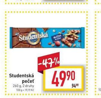 Billa Orion studentská pečeť nabídka