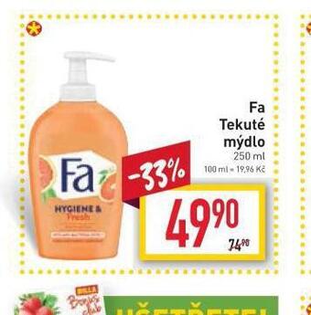 Billa Fa tekuté mýdlo nabídka