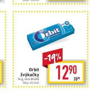 Billa Orbit žvýkačky nabídka