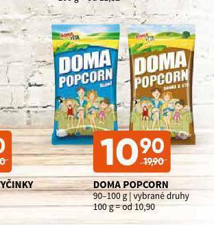Terno Doma popcorn nabídka