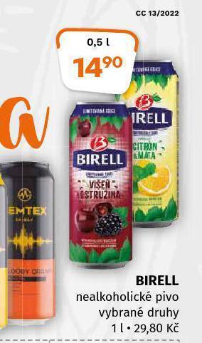 Terno Birell nealkoholické pivo nabídka