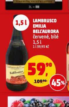 Penny Market Lambrusco emilia bell´aurora nabídka