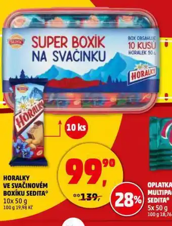 Penny Market Horalky ve svačinovém boxíku sedita nabídka