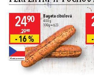 Globus Bageta cibulová nabídka